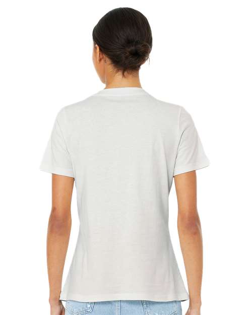 Vintage White Women’s Relaxed Jersey V-Neck Tee - 6405
