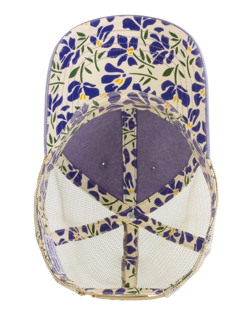 Violet/ Floral/ Khaki Women's Washed Mesh-Back Cap - TESS