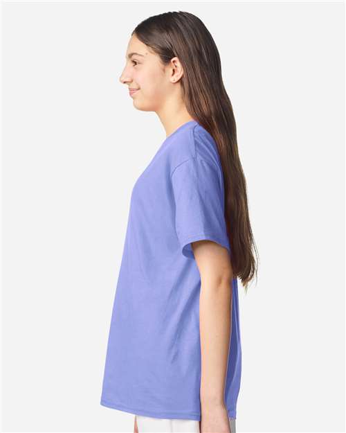 Violet Light Cotton Youth T-Shirt - 3000B