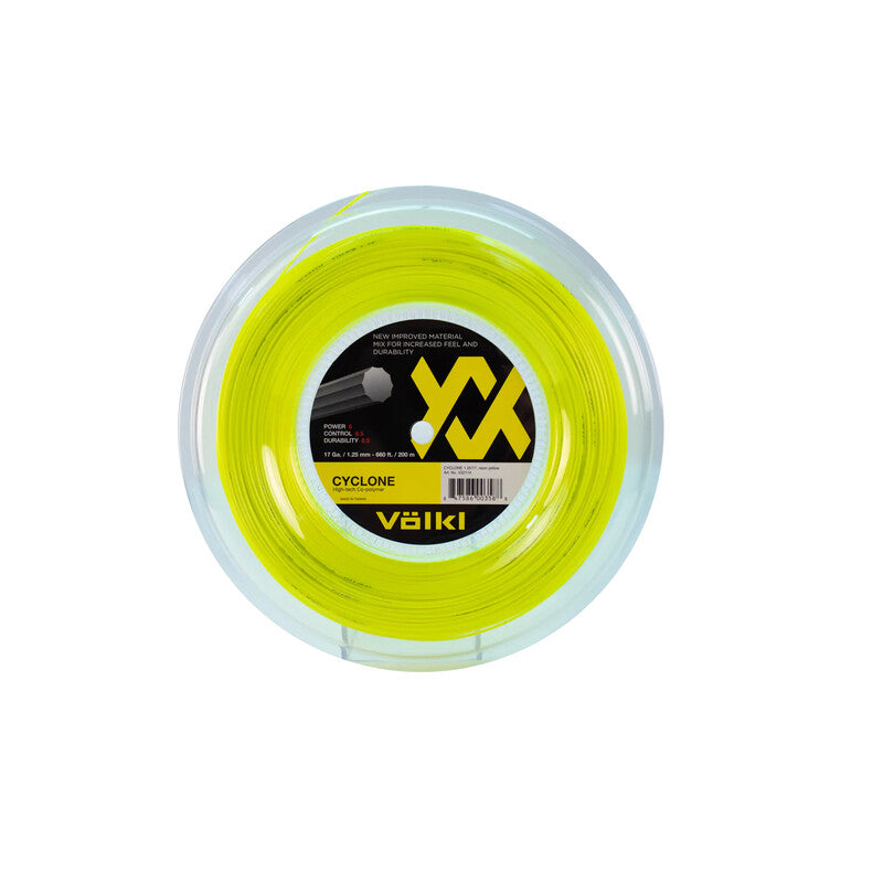 Volkl Cyclone 16g Reel 660’ (black) - Yel / Os