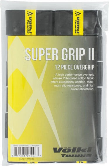 Volkl Super Grip Ii Overgrip (12x) - Black
