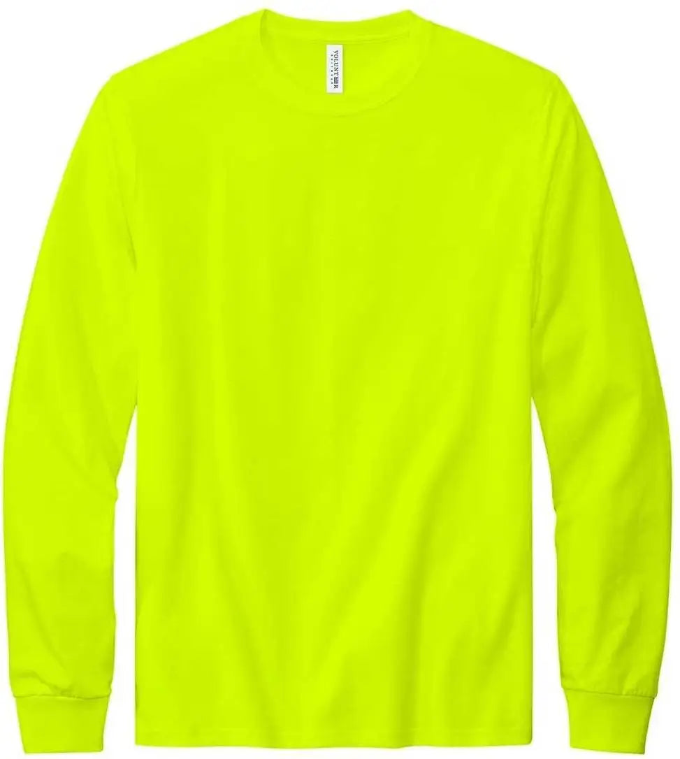 Volunteer Knitwear Vl100ls All-american Long Sleeve Tee - Safety Green