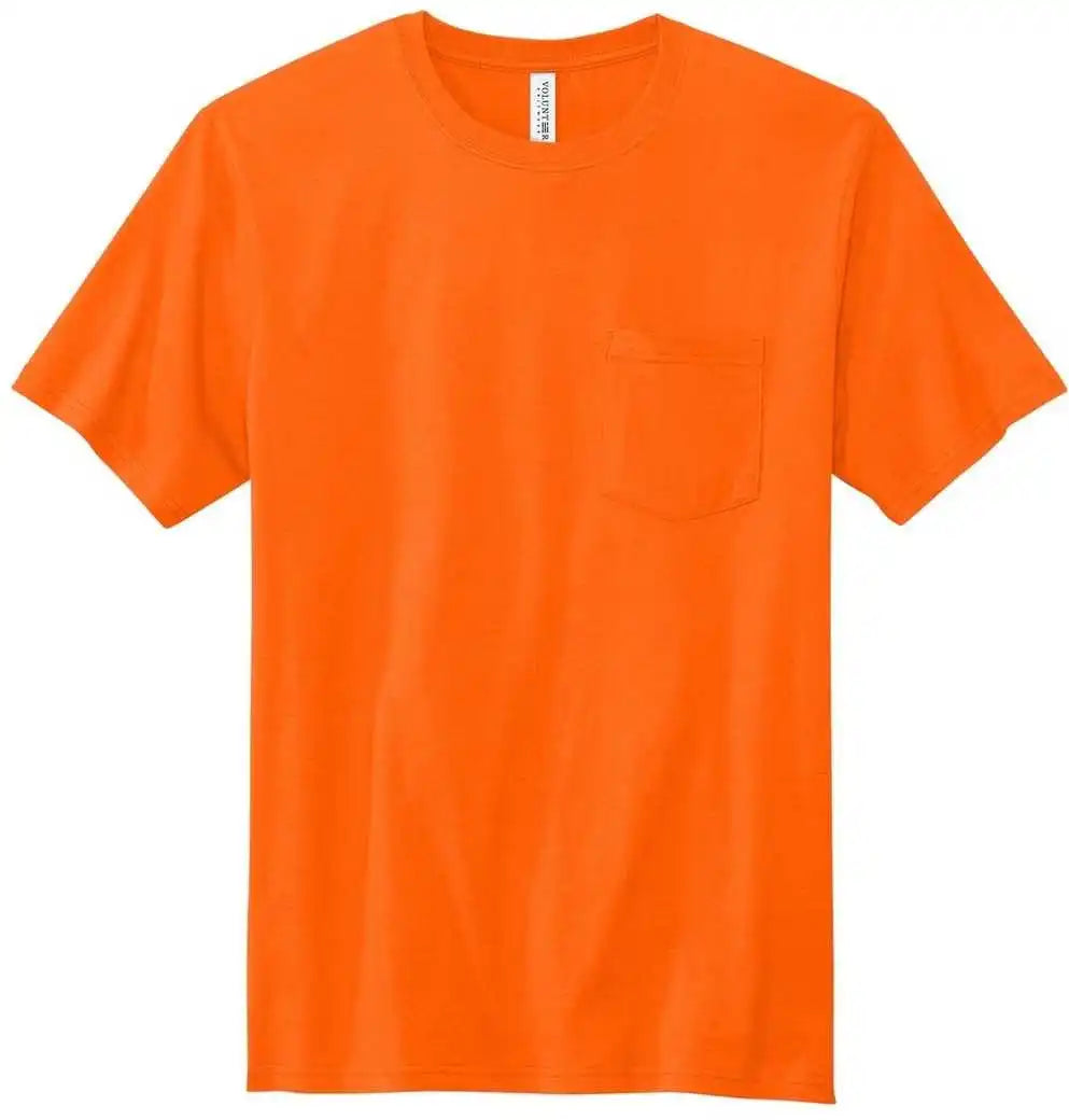 Volunteer Knitwear Vl100p All American Pocket Tee Safety Orange
