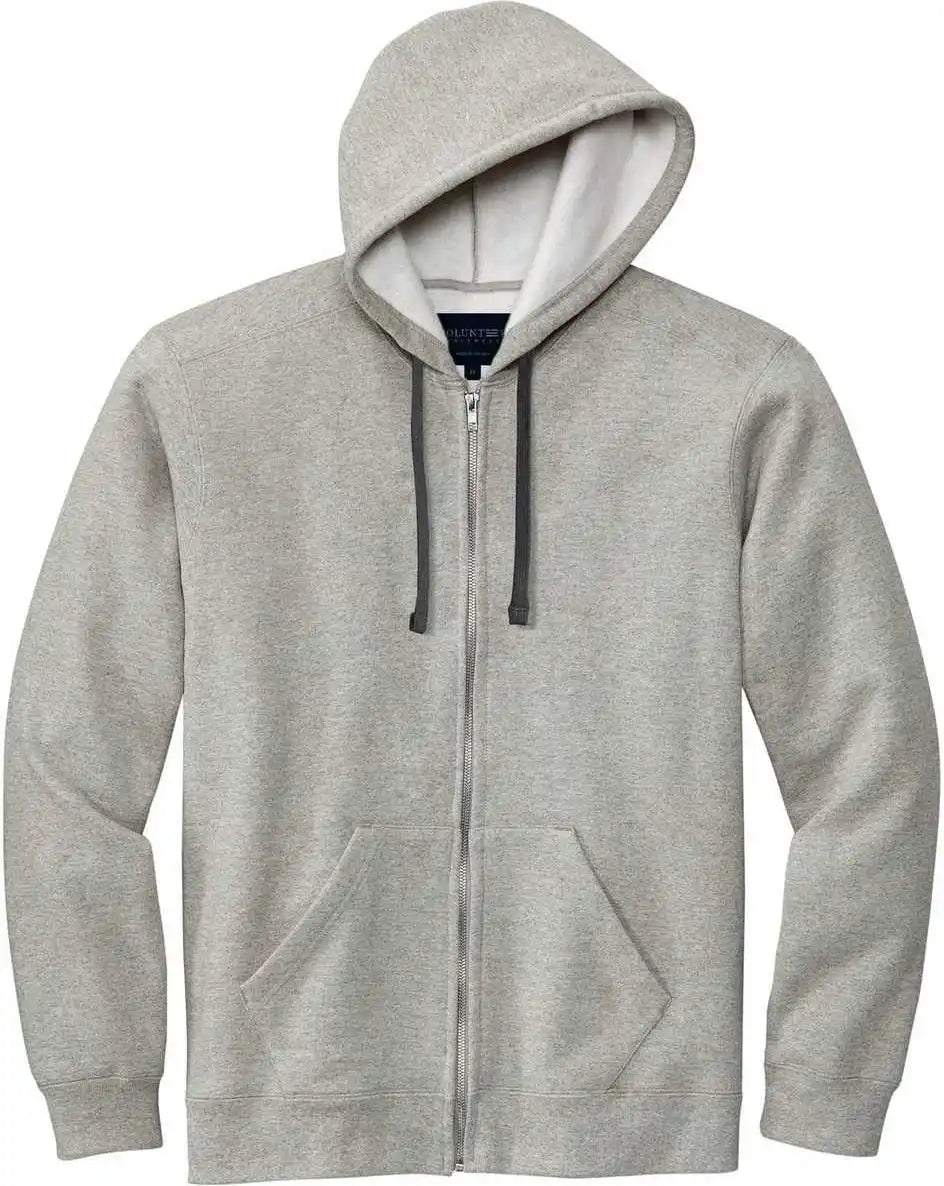Volunteer Knitwear Vl130zh Chore Fleece Full-zip Hoodie - Heather Grey