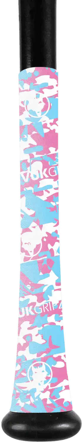 Vukgripz Camo Bat Grip Tape Collection - Cotton Candy - Columbia Blue Pink