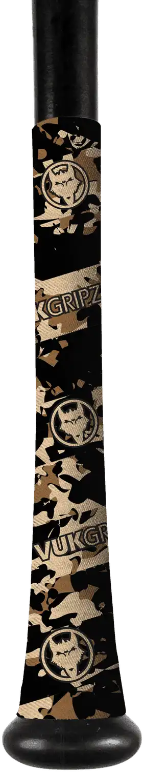 Vukgripz Camo Bat Grip Tape Collection - Desert Digital - Black Gold