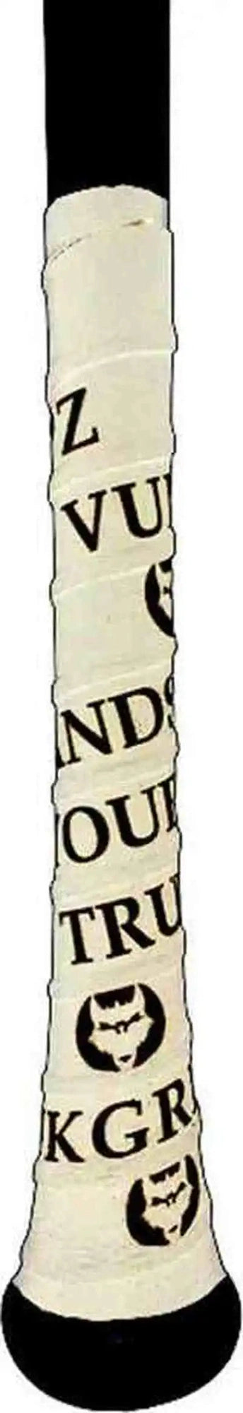 Vukgripz Dig in Baseball Bat Grip Trust your Hands - White Black