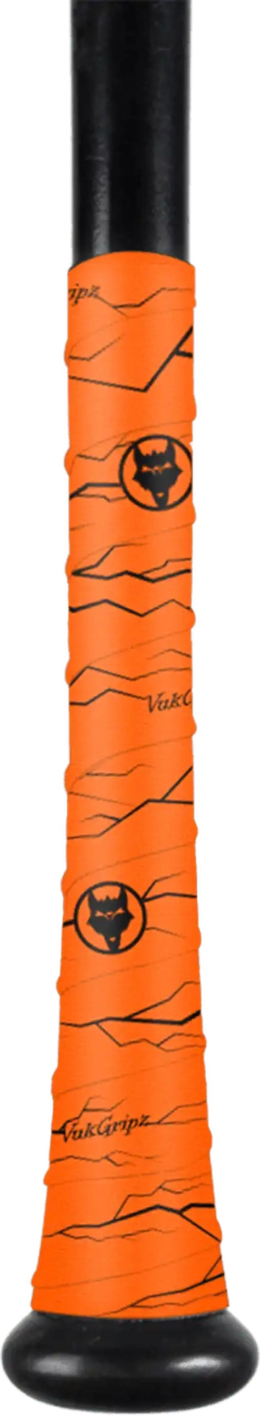 Vukgripz Pulse Baseball Bat Grip Tape - Neon Orange Black