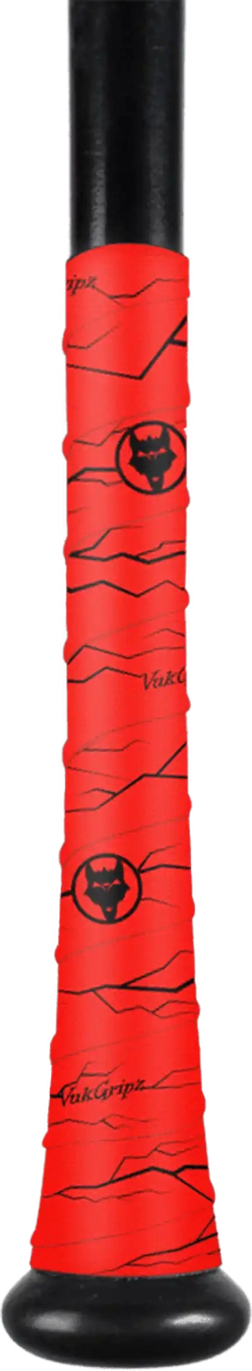 Vukgripz Pulse Baseball Bat Grip Tape - Red Black