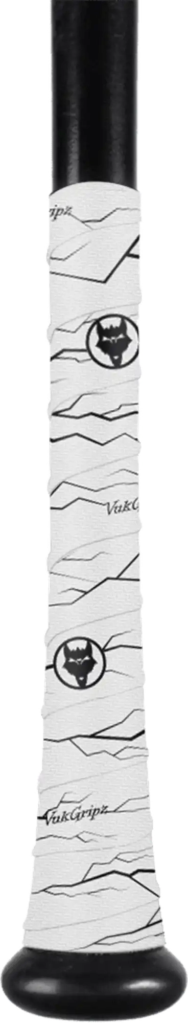 Vukgripz Pulse Baseball Bat Grip Tape - White Black