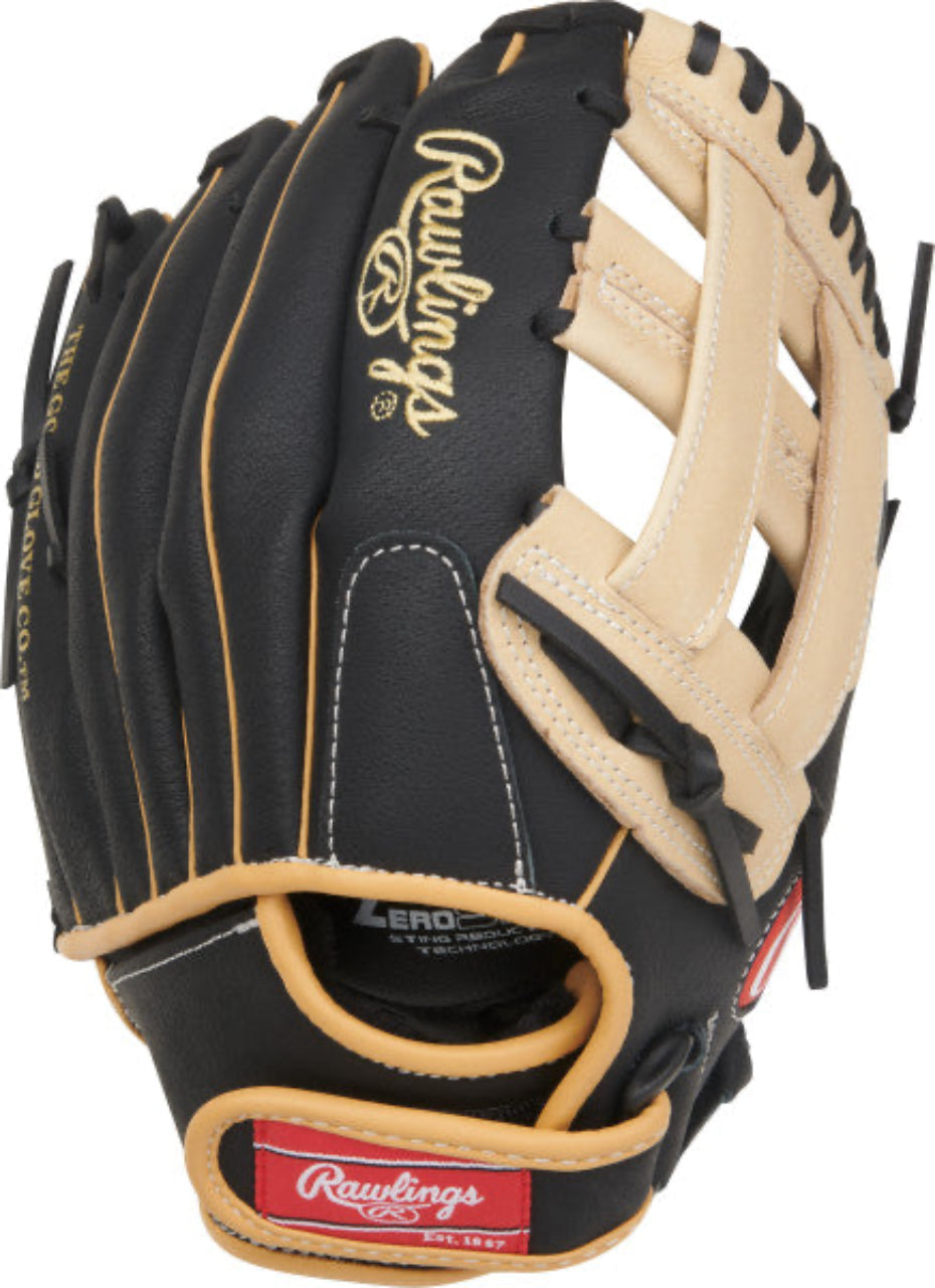 Rawlings Sure Catch 11.00" Fernando Tatis Baseball Utility Glove SC110FTJ - Black Camel - HIT a Double - 1