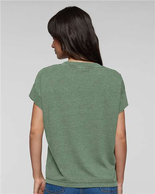 Washed Basil Women&#39;s Relaxed Vintage Wash Tee - 3502