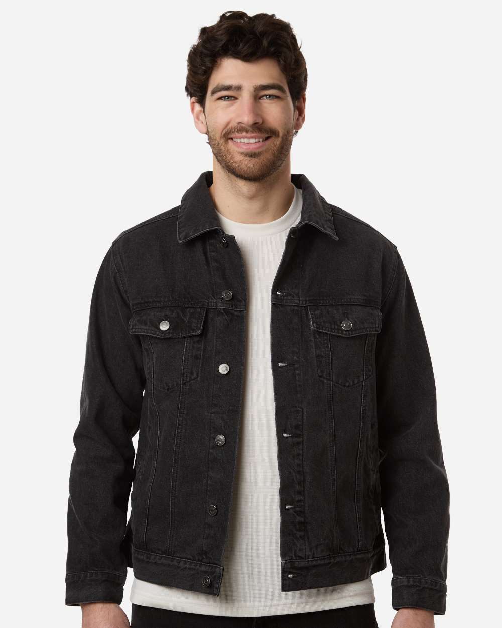 Washed Black Men's Cooper Denim Jacket - M75 plain