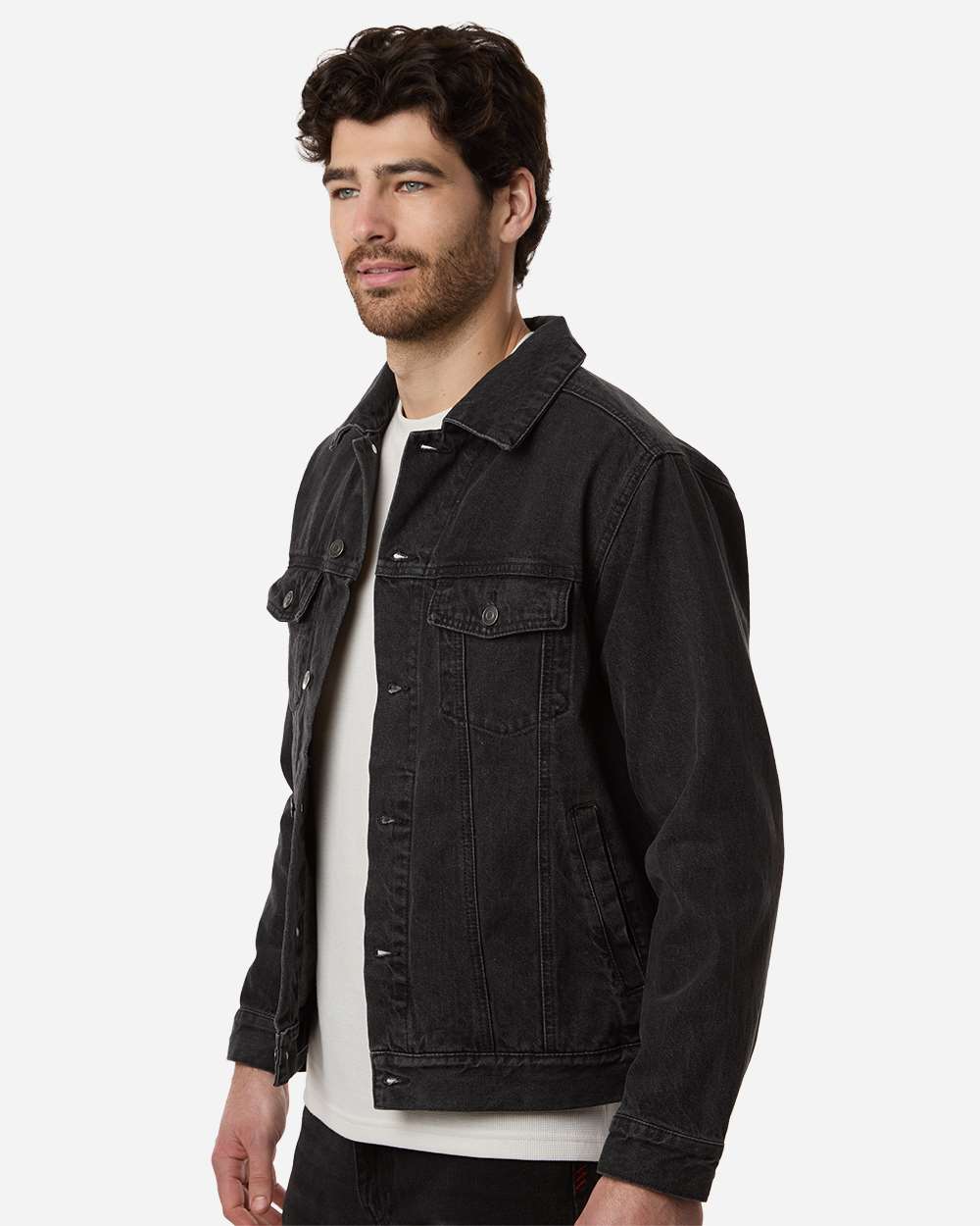 Washed Black Men's Cooper Denim Jacket - M75 plain