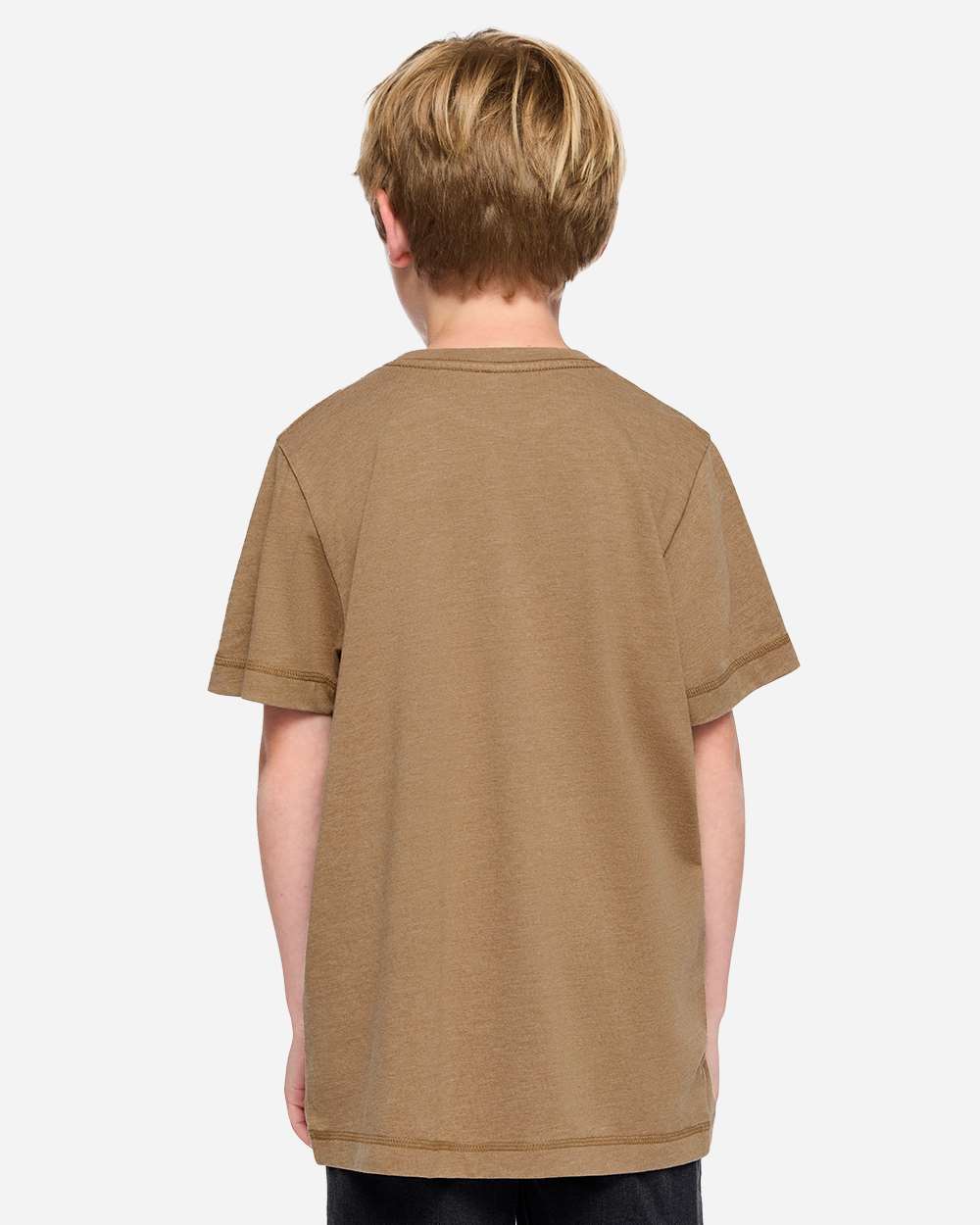 Washed Coyote Brown Youth Vintage Wash Tee - 6102 plain