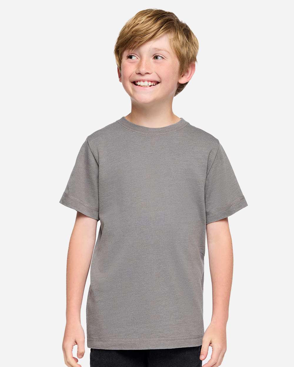 Washed Grey Youth Vintage Wash Tee - 6102 plain