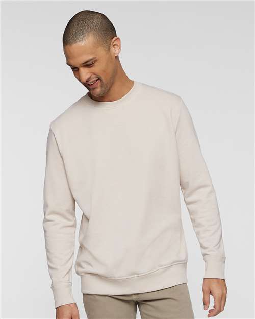 Washed Natural Vintage Wash Fleece Crewneck Sweatshirt - 6935