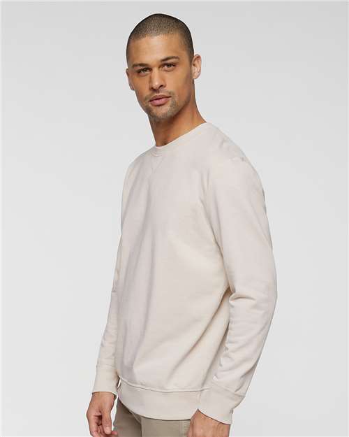Washed Natural Vintage Wash Fleece Crewneck Sweatshirt - 6935
