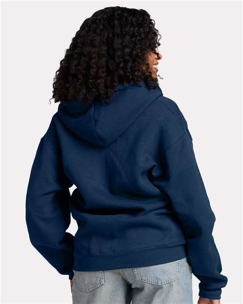 Washed Navy Rugged Full-Zip Hooded Sweatshirt - Z12MR