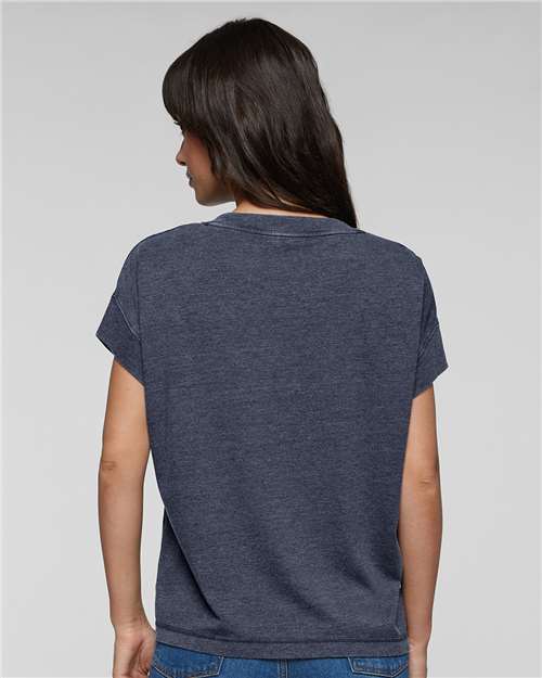 Washed Navy Women's Relaxed Vintage Wash Tee - 3502