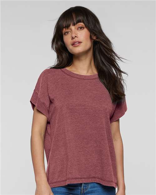 Washed Rouge Women&#39;s Relaxed Vintage Wash Tee - 3502
