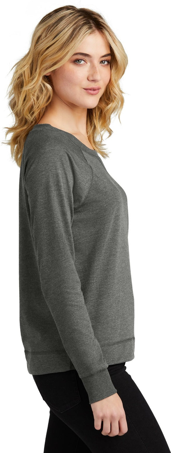 WashedCoal District Women's Featherweight French Terry Long Sleeve Crewneck DT672