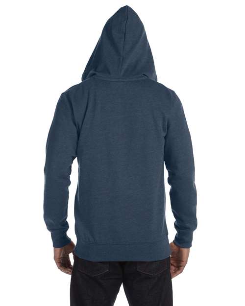 Water Heathered Full-Zip Hooded Sweatshirt - EC5680 plain