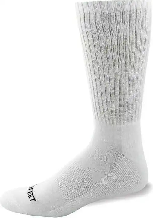 Wb Work Wear 204 Cotton Crew Socks - White