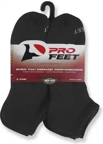 Wb Work Wear 5283/6 Performance Physical Low Cut (6 Pair Pkg) Socks Black