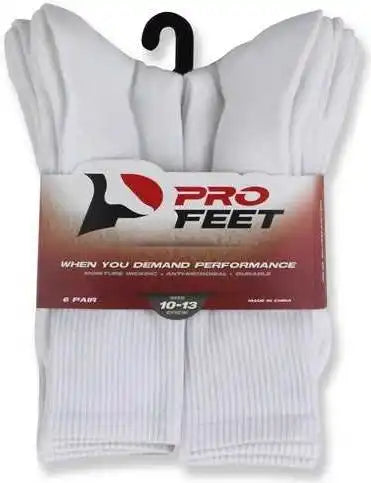 Wb Work Wear 5285/6 Performance Physical Crew (6 Pair Pkg) Socks - White