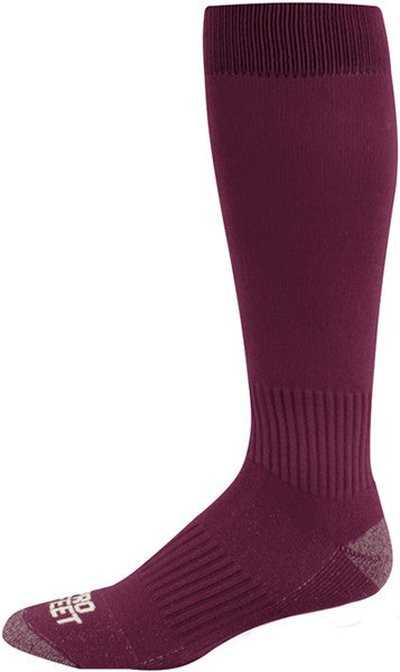 Wb Work Wear 730 Performance Silver Tech Knee High Socks - Maroon
