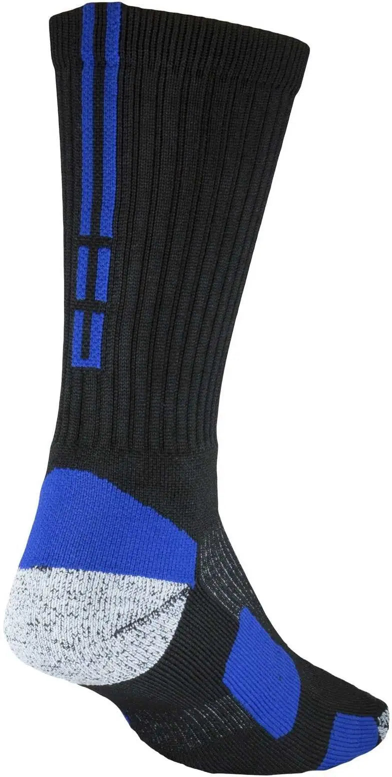 Wb Work Wear Hs1400 Hero Series Never Forget Crew Socks - Black Royal