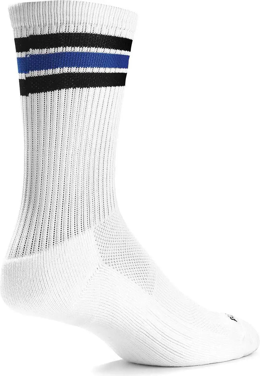 Wb Work Wear Hs1403 Hero Series Action Crew Socks - White Black Royal