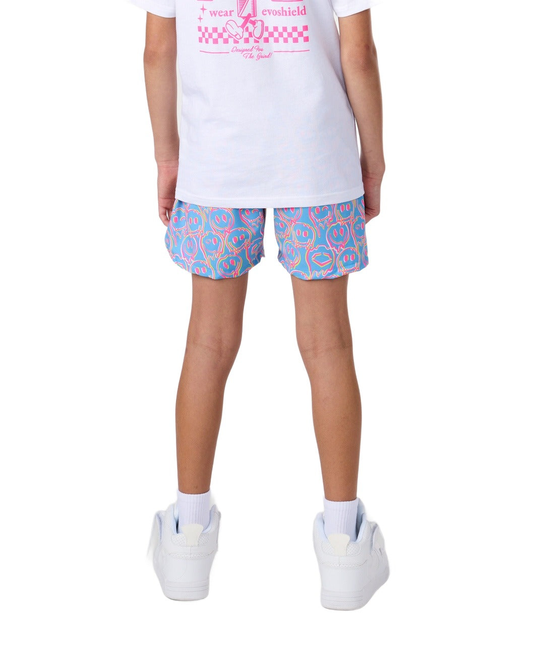 Evoshield Youth Happy Melt Victory Blue Woven Shorts - front view
