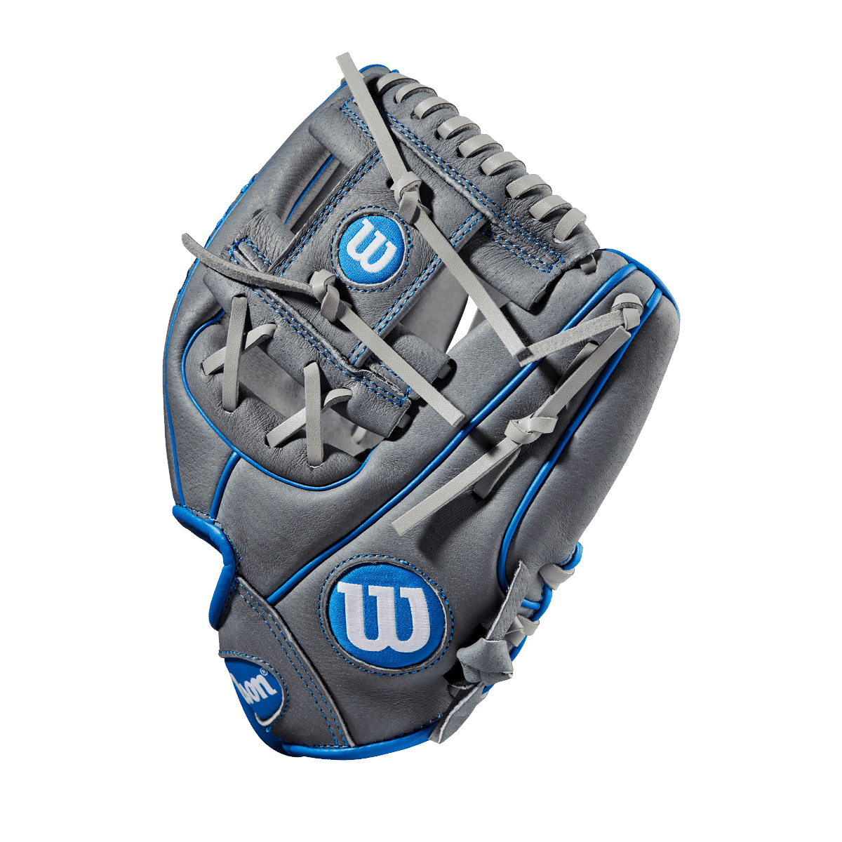 Wilson 2022 A450 10.75&quot; Youth Infield Gloves- Gray Royal - HIT a Double - 4