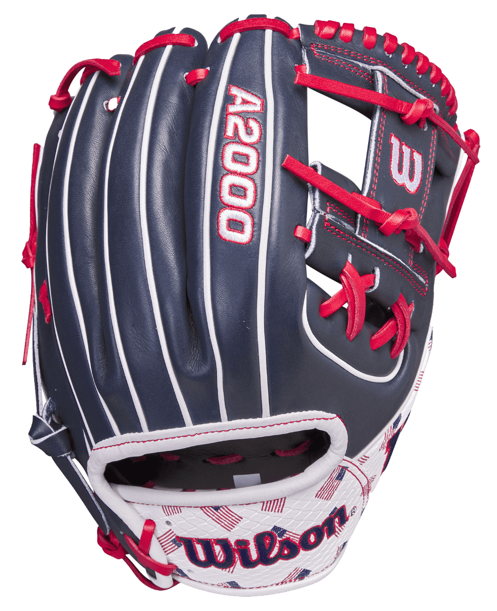 Wilson A2000 1786 11.50&quot; infield Glove July 2023 GOTM WBW101668115 - Black Red White - HIT a Double - 1