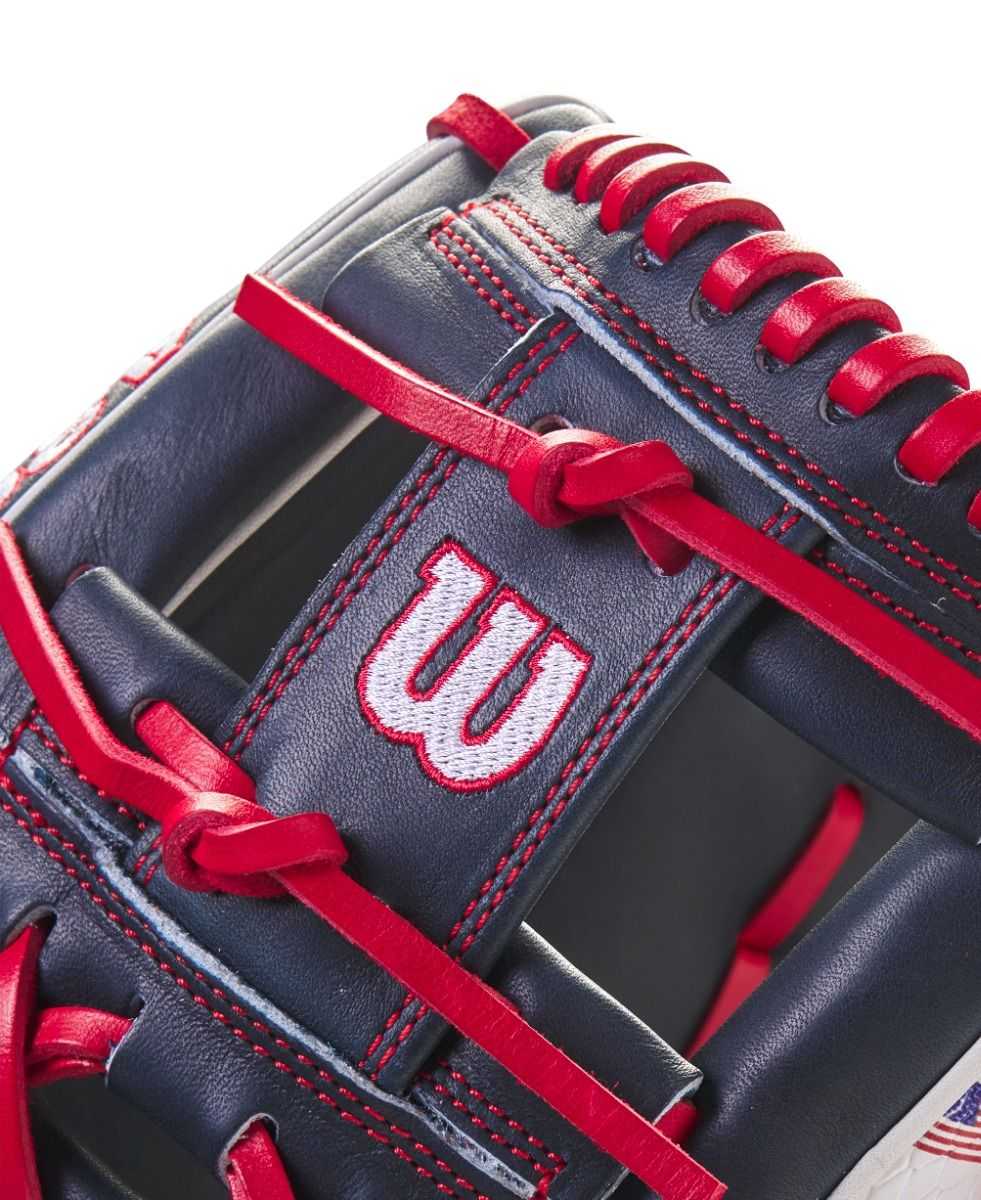 Wilson A2000 1786 11.50&quot; infield Glove July 2023 GOTM WBW101668115 - Black Red White - HIT a Double - 6