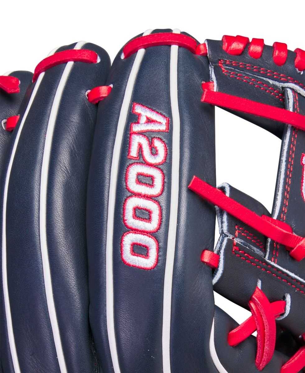 Wilson A2000 1786 11.50&quot; infield Glove July 2023 GOTM WBW101668115 - Black Red White - HIT a Double - 7