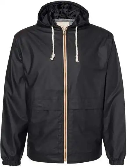 Weatherproof 193910 Vintage Hooded Rain Jacket Black