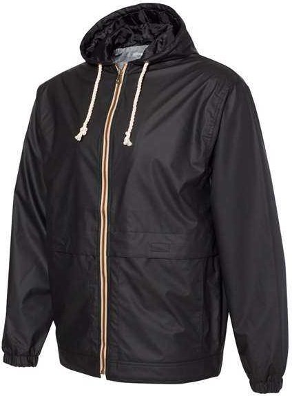 Weatherproof 193910 Vintage Hooded Rain Jacket - Black