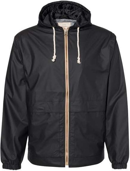 Weatherproof 193910 Vintage Hooded Rain Jacket - Black