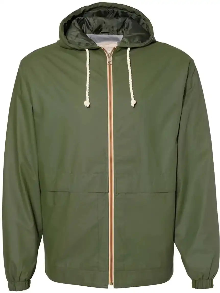 Weatherproof 193910 Vintage Hooded Rain Jacket Bronze Green