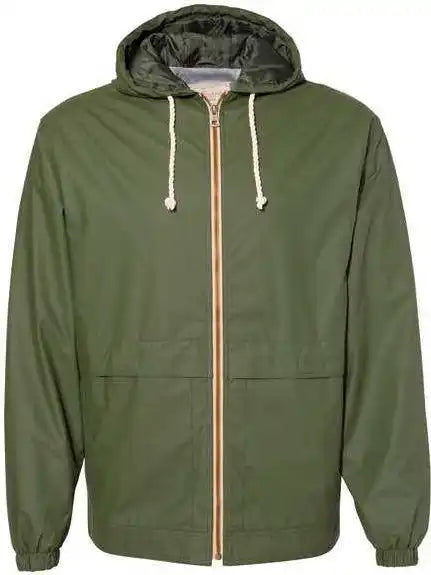 Weatherproof 193910 Vintage Hooded Rain Jacket - Bronze Green