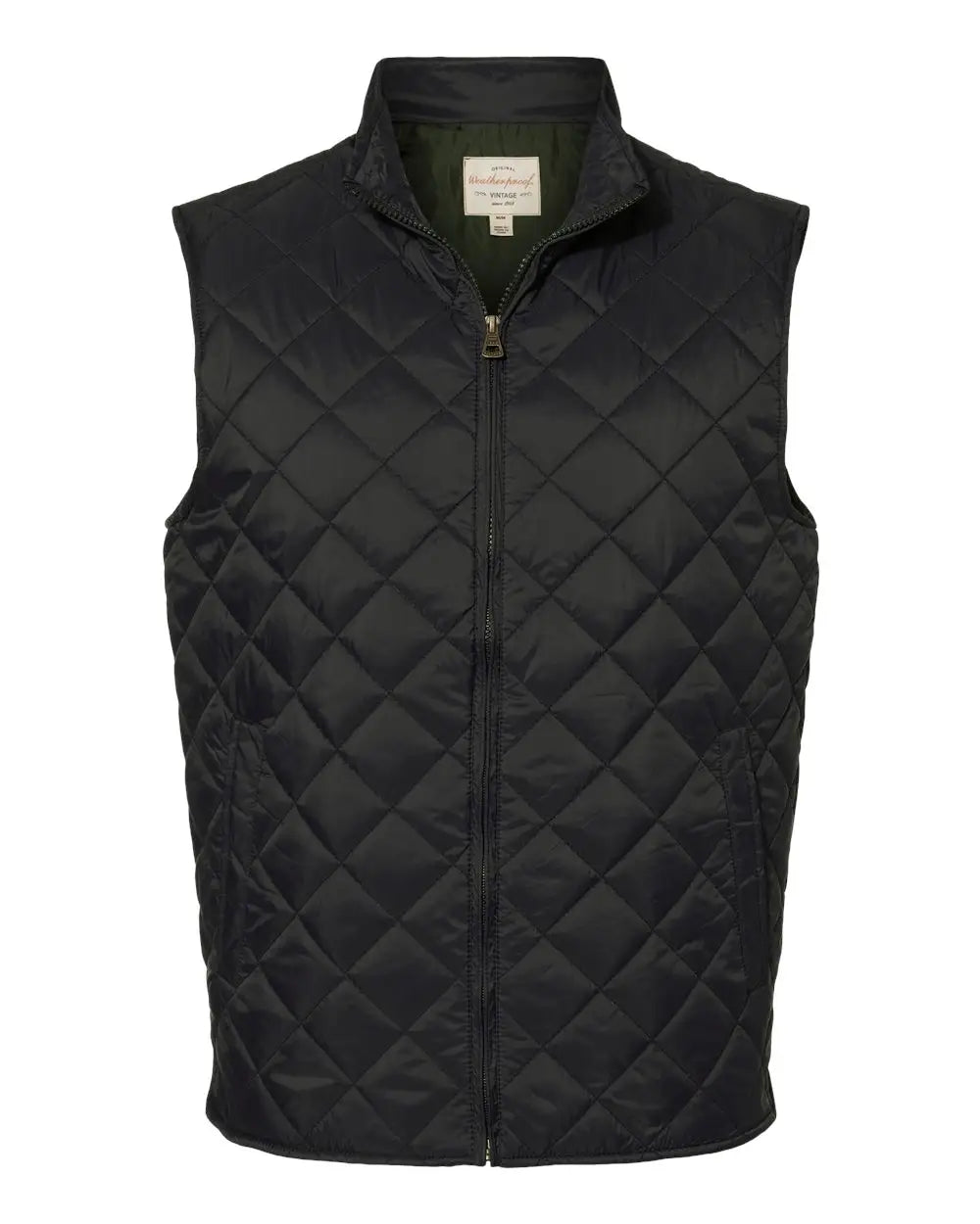 Weatherproof 207359 Vintage Diamond Quilted Vest - Black - Adult s