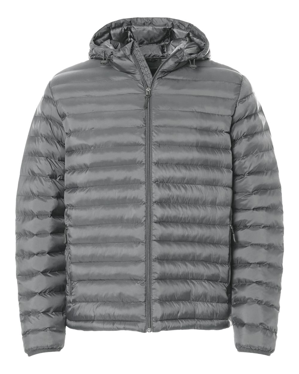 Weatherproof 26715 Men’s Lightweight Poly-filled Hooded Puffer Jacket - Chelsea Grey