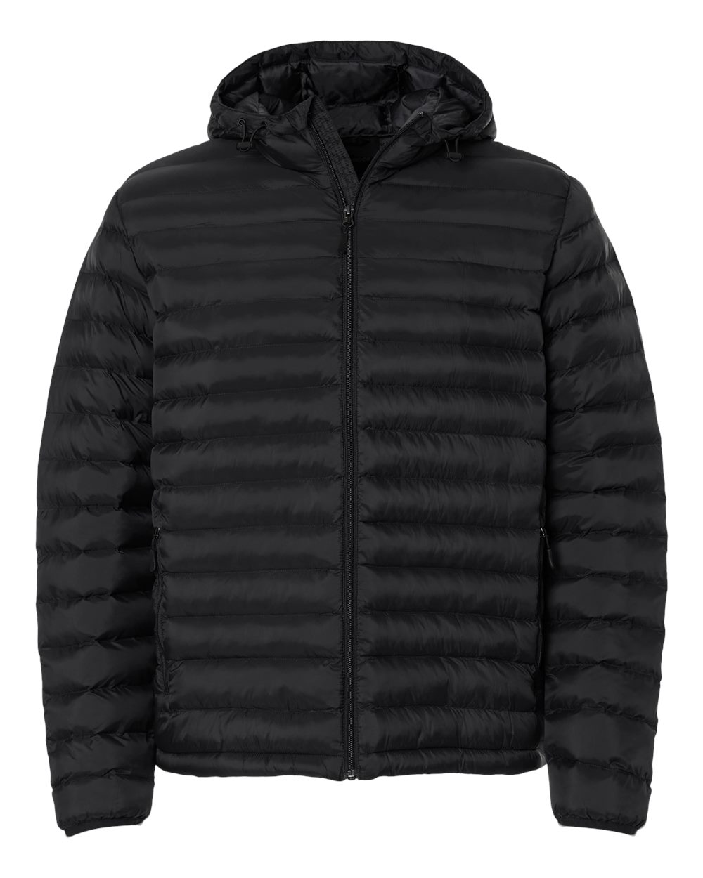 Weatherproof 26715 Men’s Lightweight Poly-filled Hooded Puffer Jacket - Black