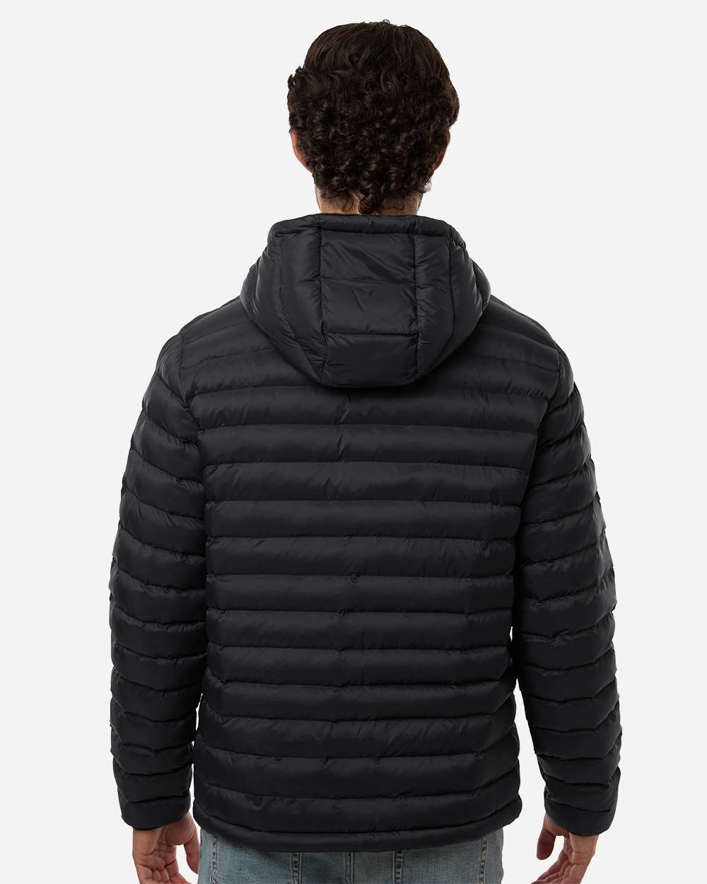 Weatherproof 26715 Men’s Lightweight Poly-filled Hooded Puffer Jacket - Black