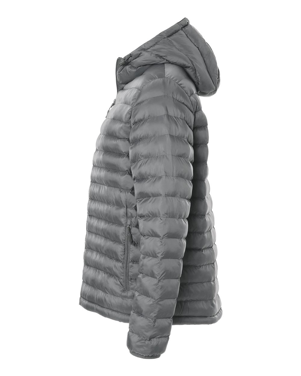 Weatherproof 26715 Men’s Lightweight Poly-filled Hooded Puffer Jacket - Chelsea Grey