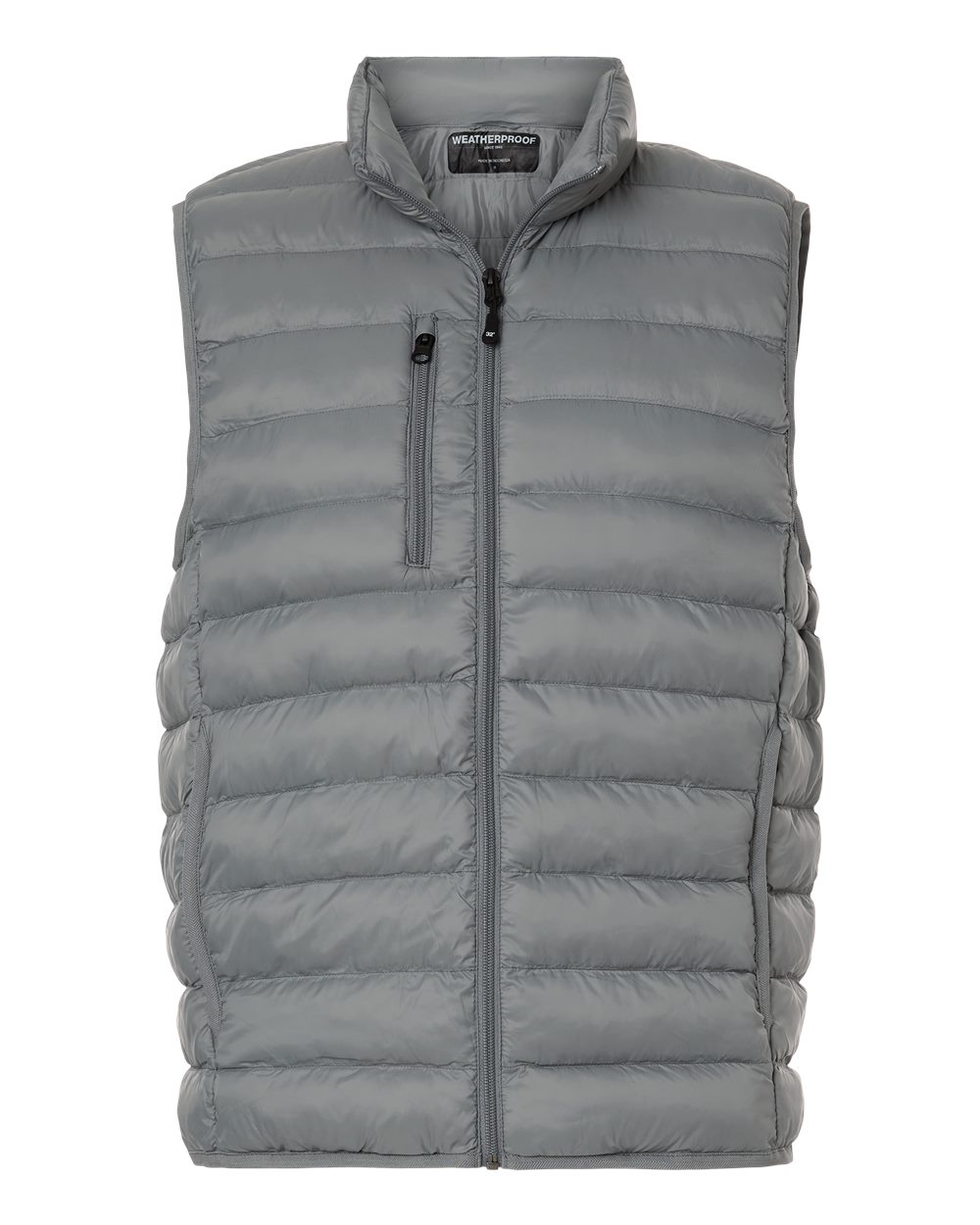 Weatherproof 26717 Men’s Lightweight Poly-filled Packable Vest - Chelsea Grey