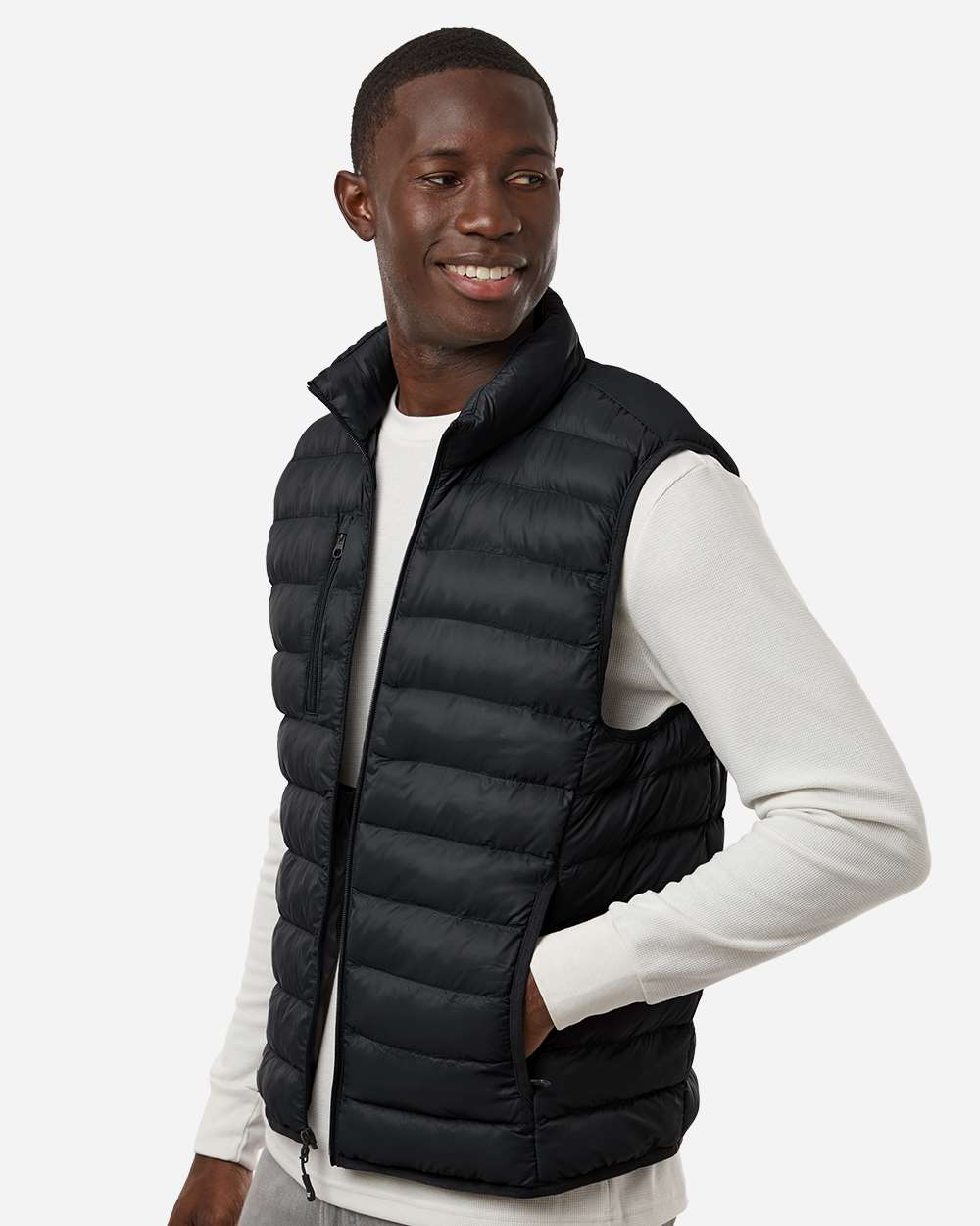 Weatherproof 26717 Men’s Lightweight Poly-filled Packable Vest - Black